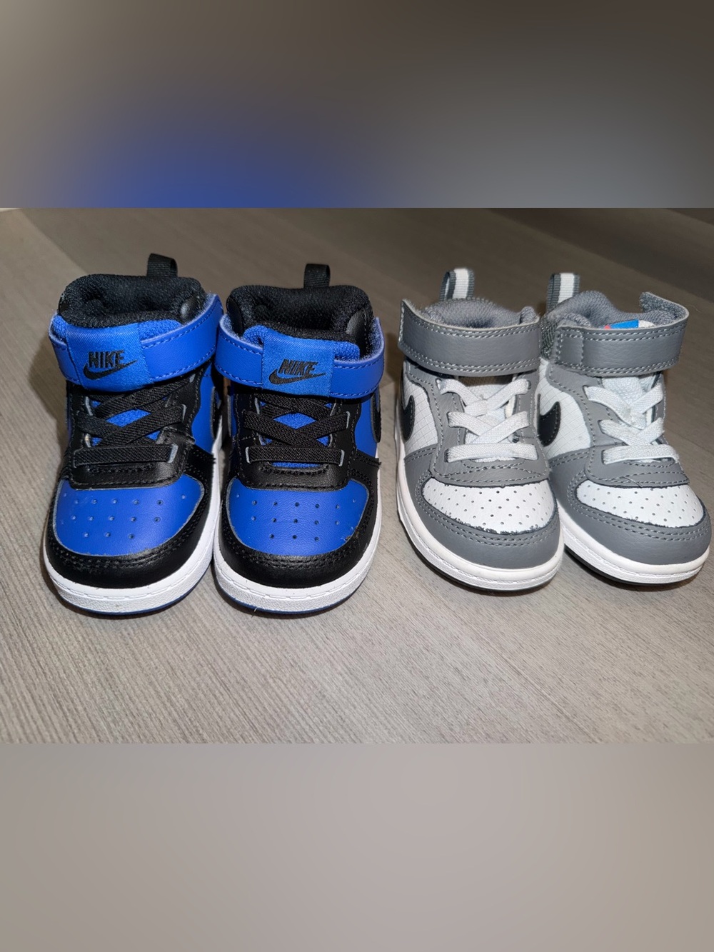 Nike Kids' High-Top Sneakers - Blue & Black (Pair)